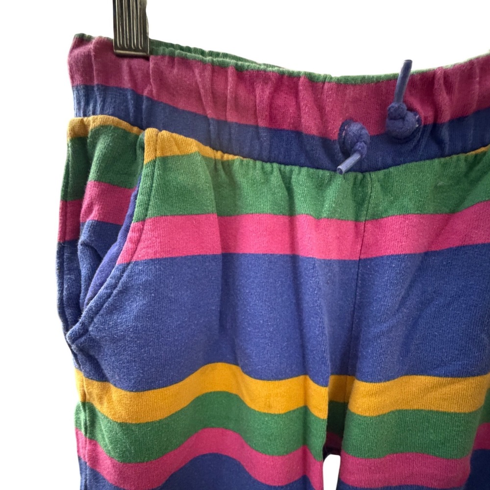 Mini Rodini Sweatpants Kids 7-9Y Multicolor Good Striped Organic Cotton Joggers